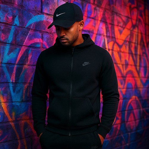 ست Nike Tech Fleece رنگ مشکی کامل؛ انتخاب بی رقیب!